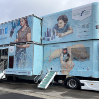 Lerntruck „expedition d – Digitale Technologien“ machte für drei Tage Stopp auf unserem Schulhof